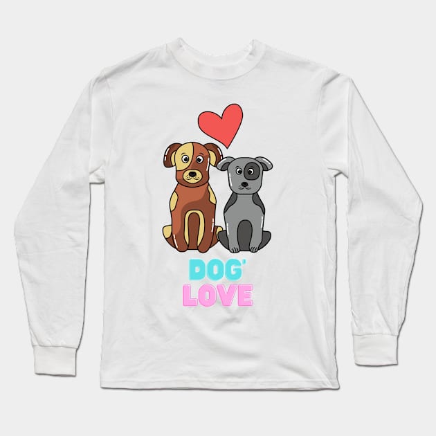 Love dogs my family Long Sleeve T-Shirt by MeKong